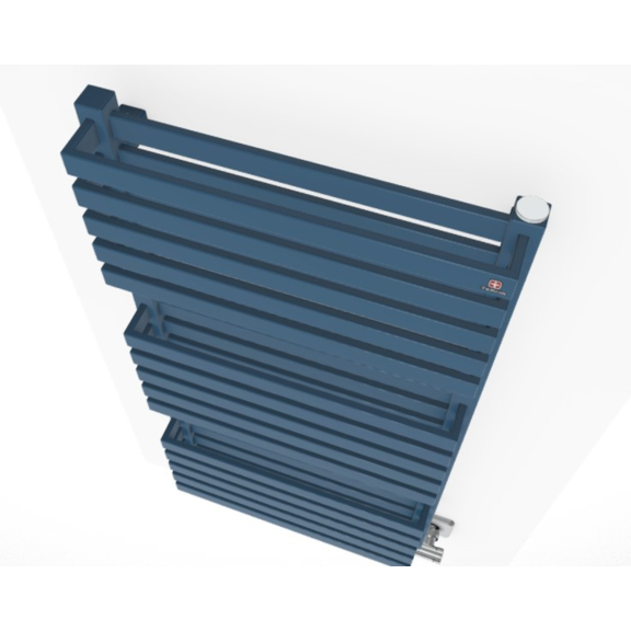 TERMA Quadrus Bold designový radiátor RAL 5010 detail shora