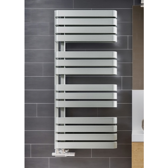 TERMA Warp S designový radiátor 1110x500 RAL 7042 ovládání - detail