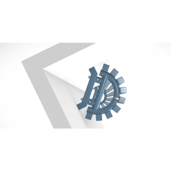 TERMA Triga ANC designový radiátor RAL 5024 pohled shora