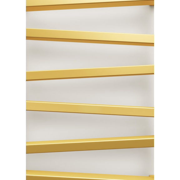 TERMA Zigzag koupelnový radiátor 835x500 barva Gold Gloss - detail - profily radiátoru