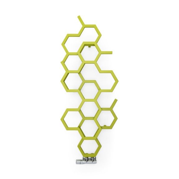 TERMA Hex designový radiátor 502x1126 barva Cooper, koupelna - moderní interiér