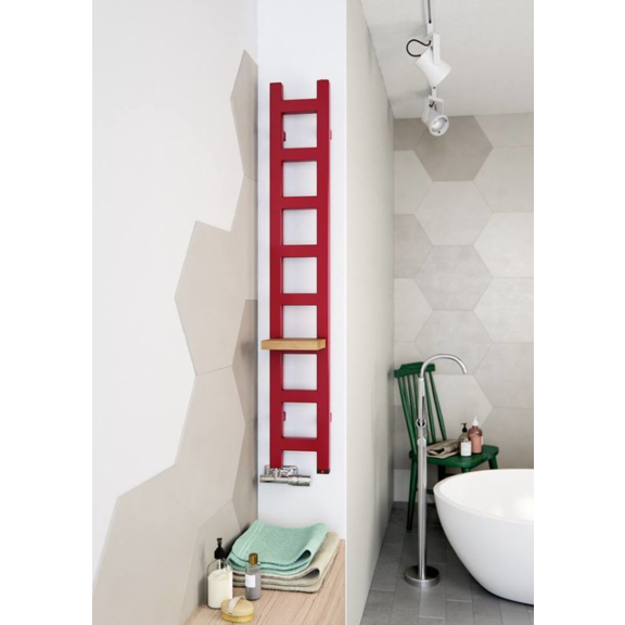 TERMA Easy One vertikální radiátor 1280x200 RAL3003 s poličkou