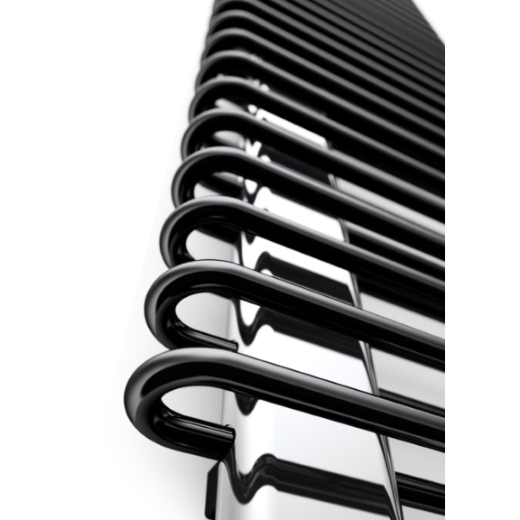 TERMA Michelle designový radiátor barva Cooper a RAL6000 v interiéru