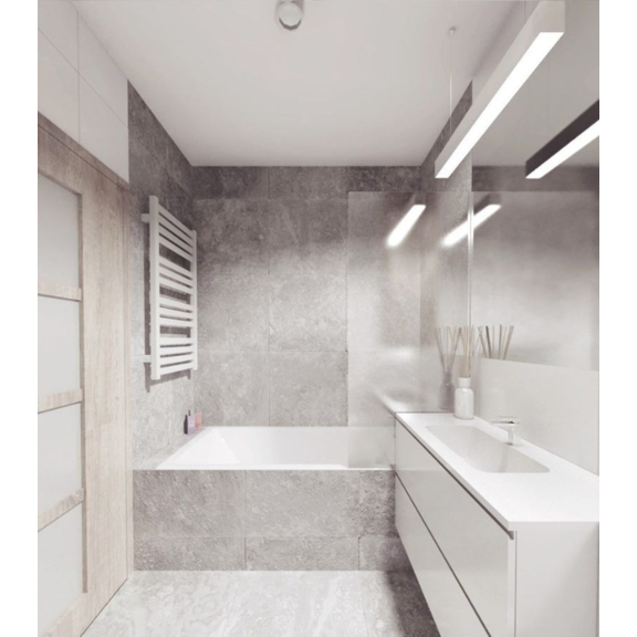 TERMA Marlin koupelnový radiátor 1185x430 RAL 6000 detail 1