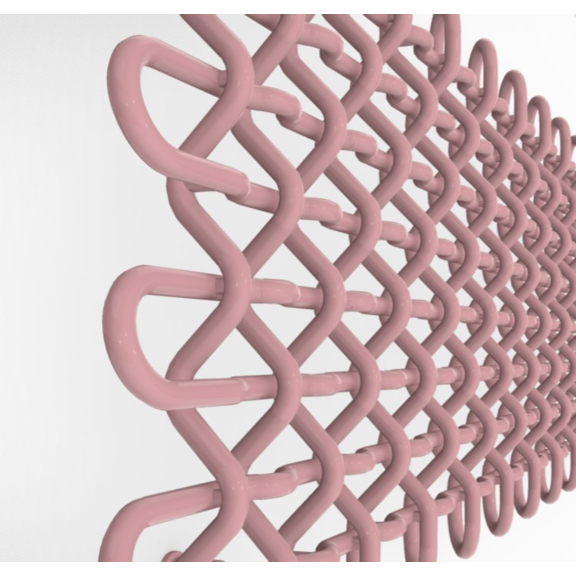 TERMA PLC H designový radiátor barvy RAL3015 - detail
