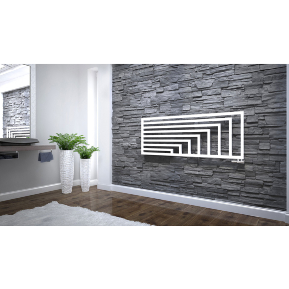 TERMA Angus H designový radiátor barva RAL 9016 moderní interiér