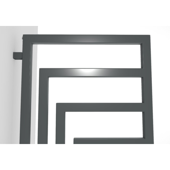 TERMA Angus DW designový radiátor RAL7012 detail geometrické uspořádání