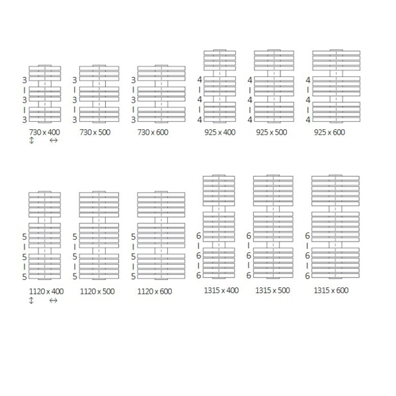 TERMA Iron D dostupné velikosti 1