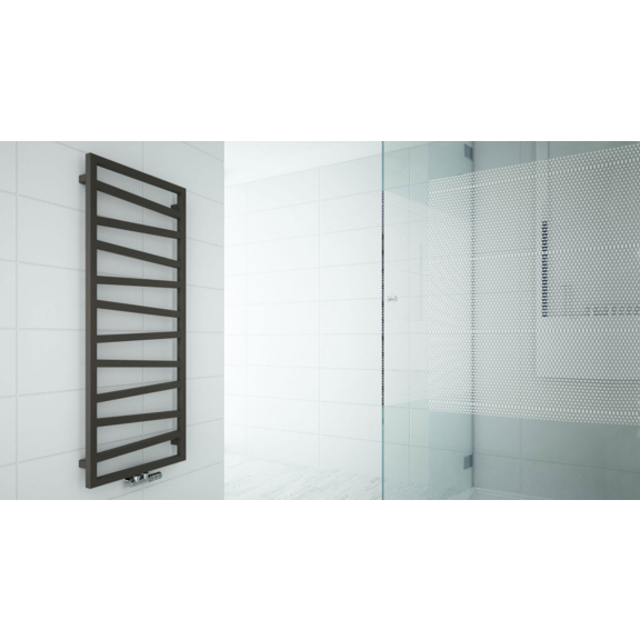 TERMA Zigzag koupelnový radiátor 1310x500 barva Metallic Stone interiér