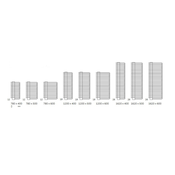 TERMA Michelle designový radiátor Dostupné velikosti