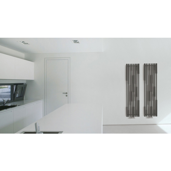 TERMA Cane designový radiátor - Granite v moderním interiéru