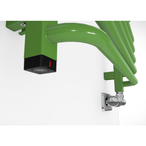 TERMA Alex ONE designový radiátor RAL 6018 detail