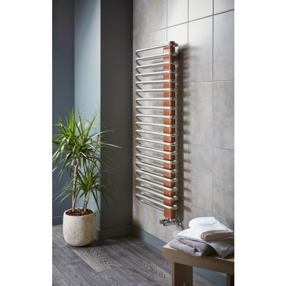 TERMA Michelle designový radiátor 1200x500 Chrome a RAL9005 Matt