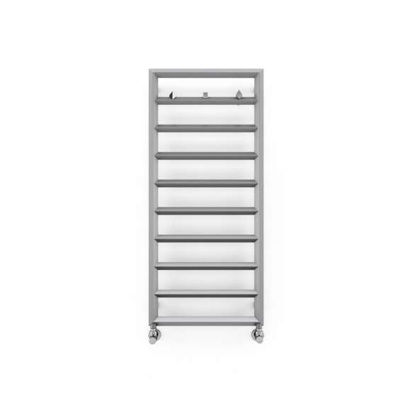 TERMA Diamond koupelnový radiátor 1120x500 barva Silver Matt + věšák Spark