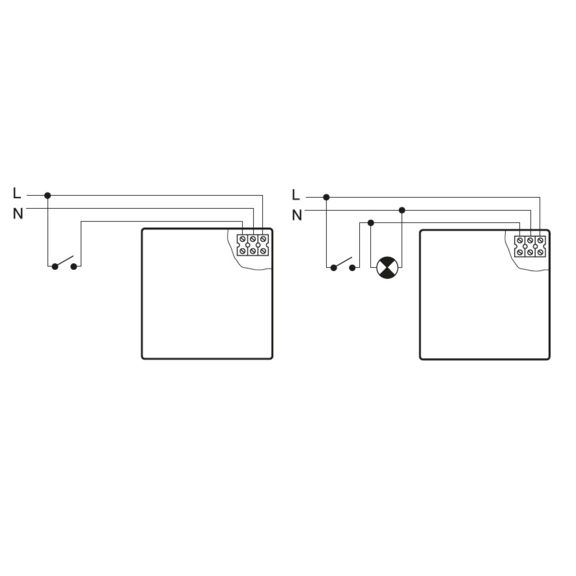 Ventilátor Silent 100 Design CHZ - schéma zapojení