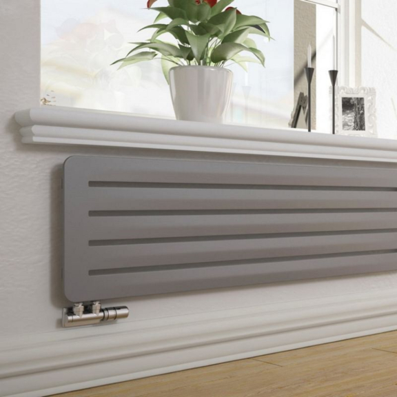 TERMA Aero H designový radiátor 410x1800 barva Metallic Stone pod okno