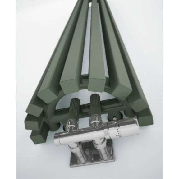 TERMA Triga AN designový radiátor RAL 7003 detail