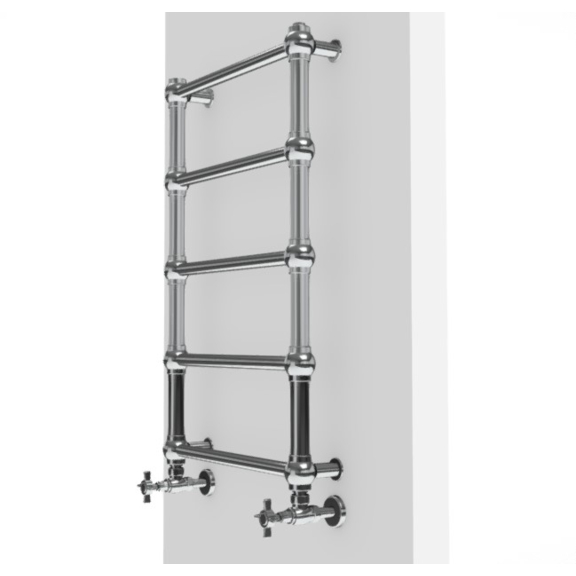 TERMA Retro designový radiátor 800x504 Chrom z boku