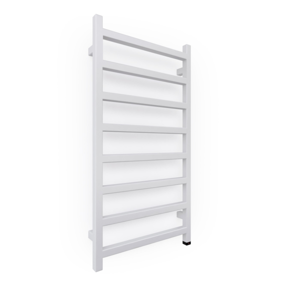 TERMA Simple One designový radiátor 960x500 RAL9016 z boku