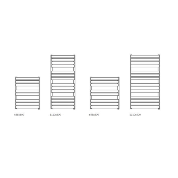 TERMA Warp T Bold One designový radiátor Dostupné velikosti