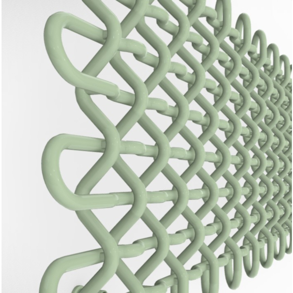 TERMA PLC H designový radiátor barvy RAL6019 - detail