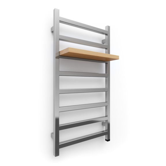 TERMA Simple One designový radiátor 960x500 BARVA Chrome detail polička