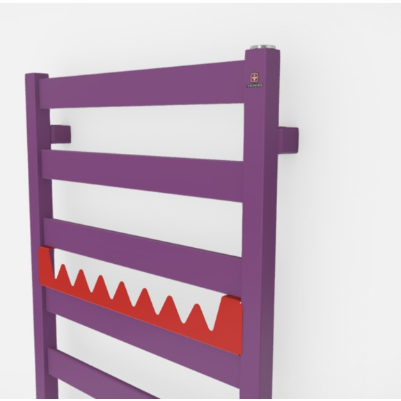 TERMA Vivo koupelnový radiátor barevné provedení RAL4008 happy shark