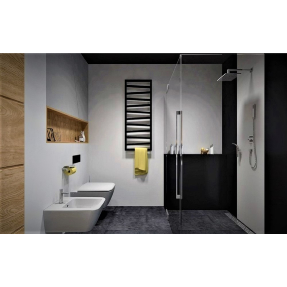 TERMA Zigzag koupelnový radiátor 1070x500 - barva metallic Black Inspirace