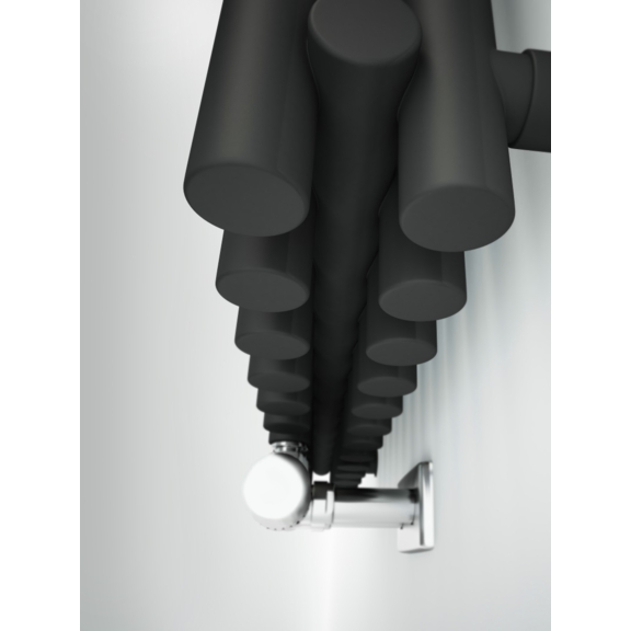 TERMA Tune VWD designový radiátor 1800x690 barva Soft RAL9005 na stěnu - detail