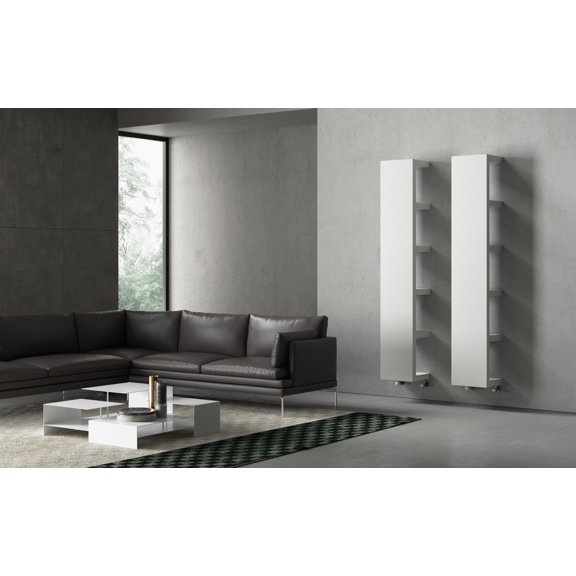 IRSAP Quadraqua designový radiátor 1828x300 L barva Bianco Perla interiér