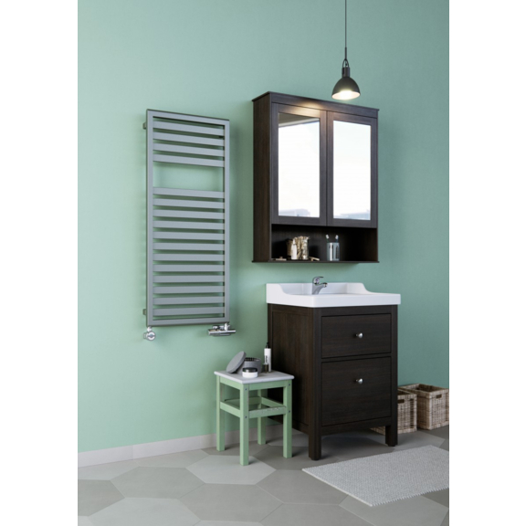 TERMA Lukka koupelnový radiátor Silver Matt do koupelny