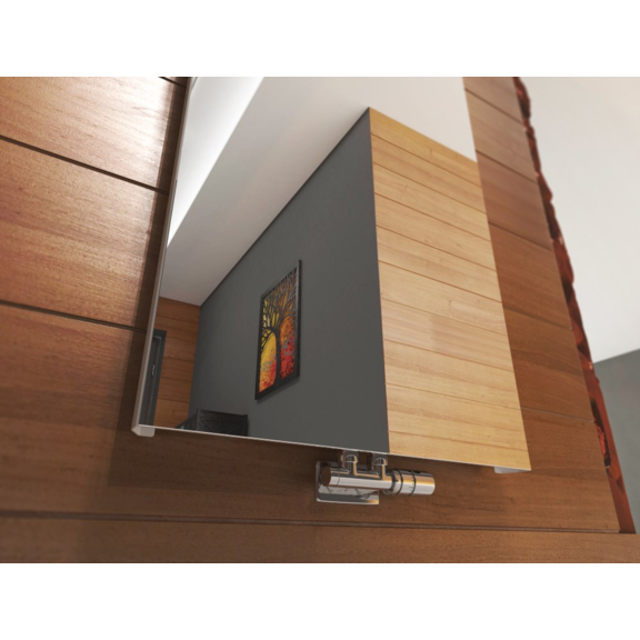 TERMA Case Slim designový vertikální radiátor - Zrcadlo detail