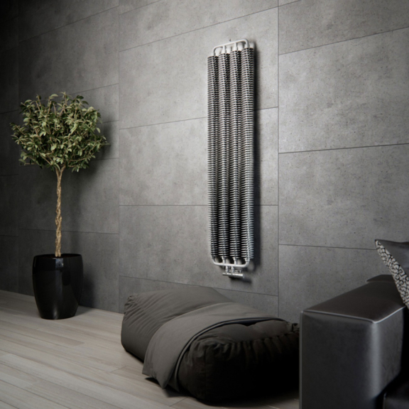 TERMA Ribbon V retro radiátor 1720x390 barva Metallic Black
