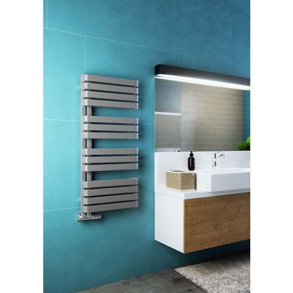 TERMA Warp S designový radiátor 1110x500 RAL 7042 moderní koupelna