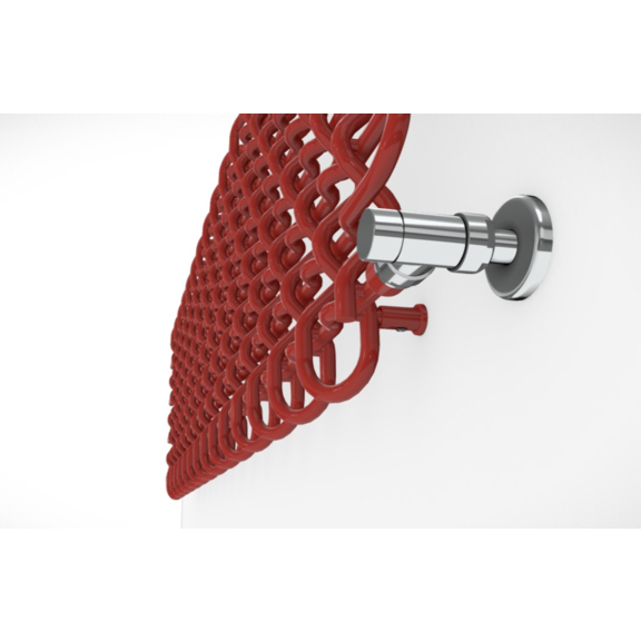 TERMA PLC H designový radiátor barvy RAL3000 - detail