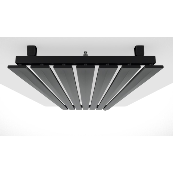 TERMA Pier designový radiátor 1800x580 barva Metallic Black na stěnu