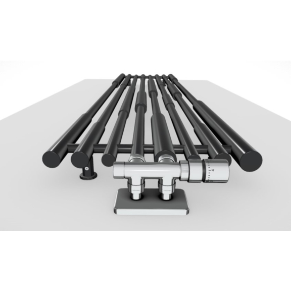 TERMA Cane designový radiátor - barva Heban - detail