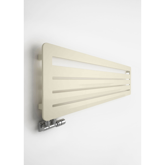 TERMA Aero HG designový radiátor 455x1800 barva Morning Beige z boku