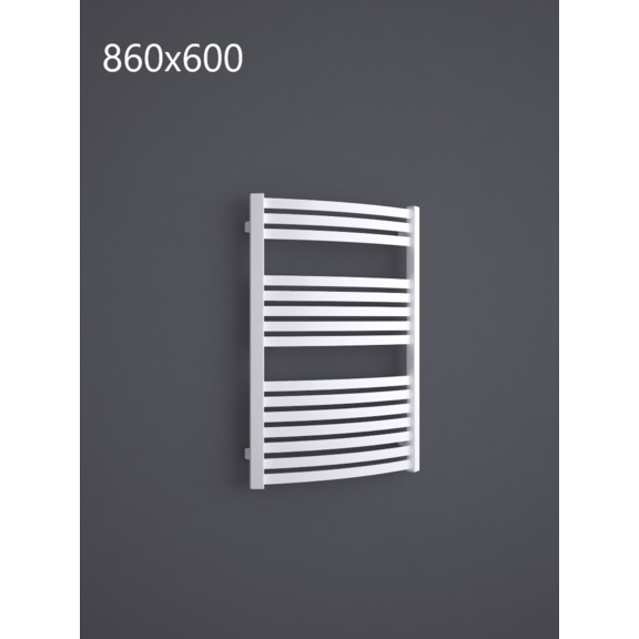 TERMA Dexter koupelnový radiátor RAL9016 860x600