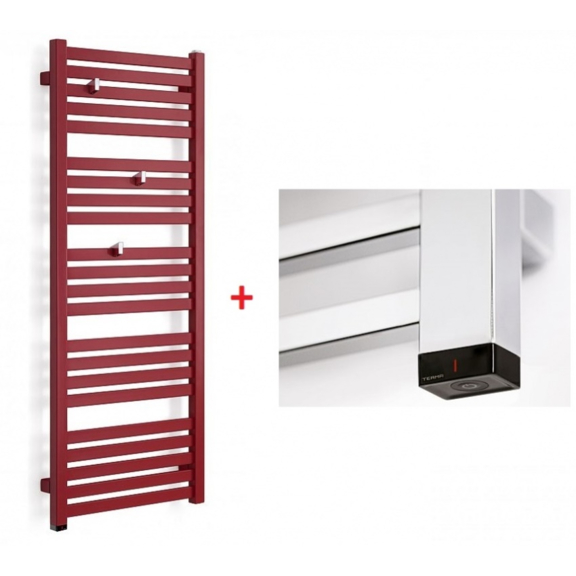 TERMA Marlin ONE koupelnový radiátor 600x430 RAL3017 topný prvek