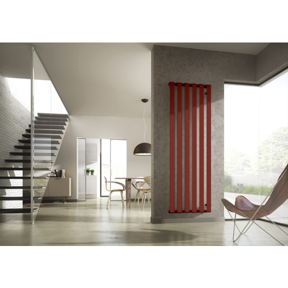 IRSAP Step V designový radiátor 2000x670 barva Flame Red