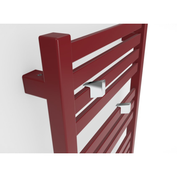 TERMA Marlin ONE koupelnový radiátor RAL 3017 pohled z boku