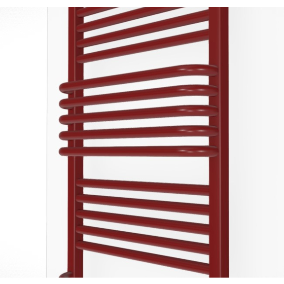 TERMA Pola ONE koupelnový radiátor 1180x500 RAL3003 detail profily