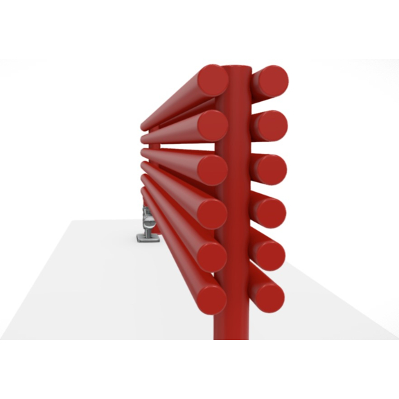 TERMA Tune HSD designový radiátor pod okno 390x1400 RAL3020 upevnění na zem