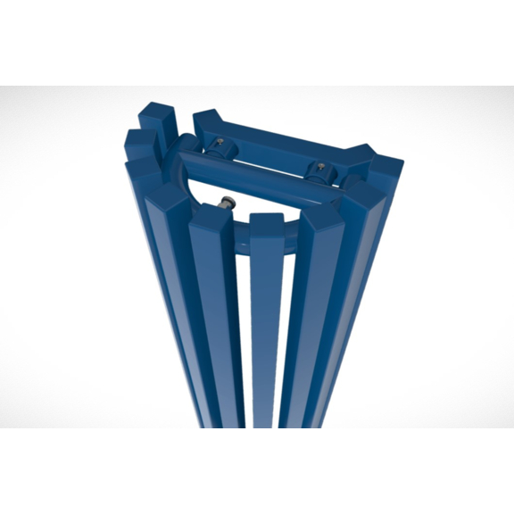 TERMA Triga ANC designový rohový radiátor RAL 5024 celek