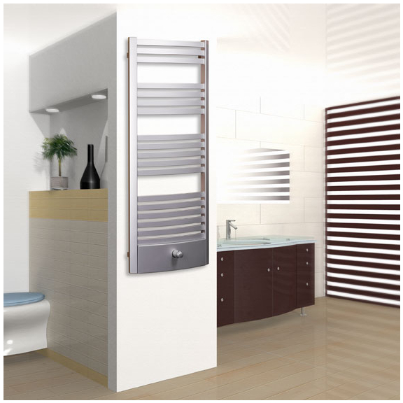 TERMA Dexter Pro koupelnový radiátor 1220x500 barva Chrome effect - v interiéru