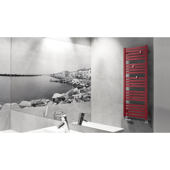 TERMA Marlin koupelnový radiátor 1185x430 RAL 3017 moderní designový interiér