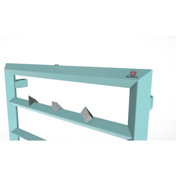 TERMA Diamond koupelnový radiátor detail RAL6034 - háčky spark